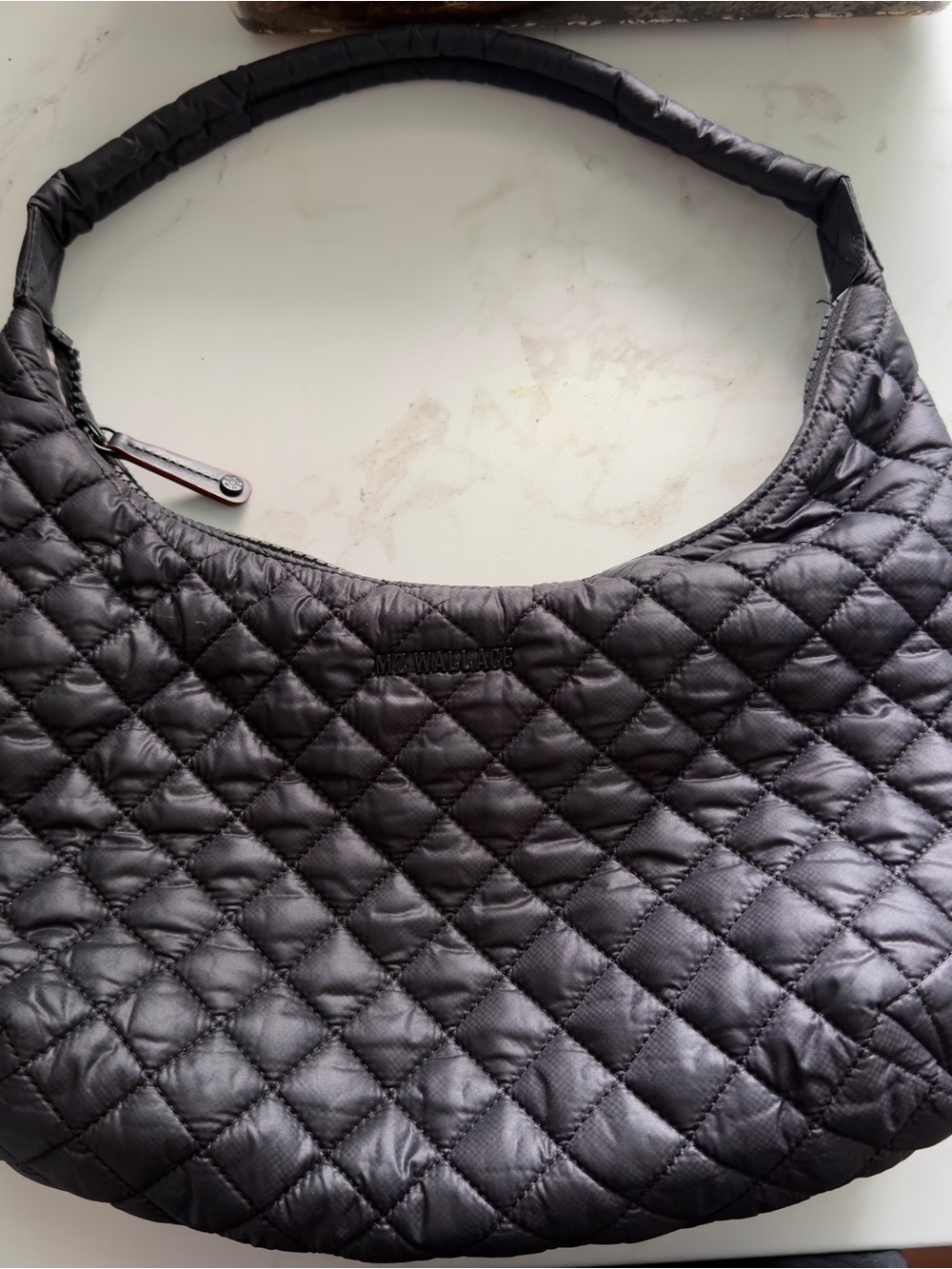 MZ Wallace Quilted Shoulder Hobo - Black